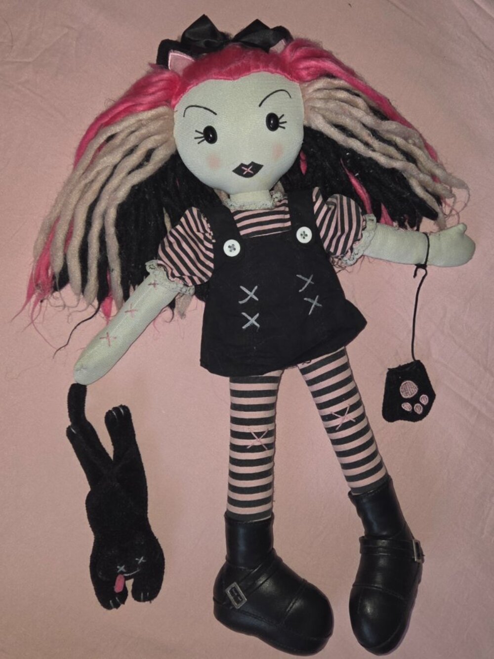 **Rare** Clawdine Kitten Goth Rag Doll